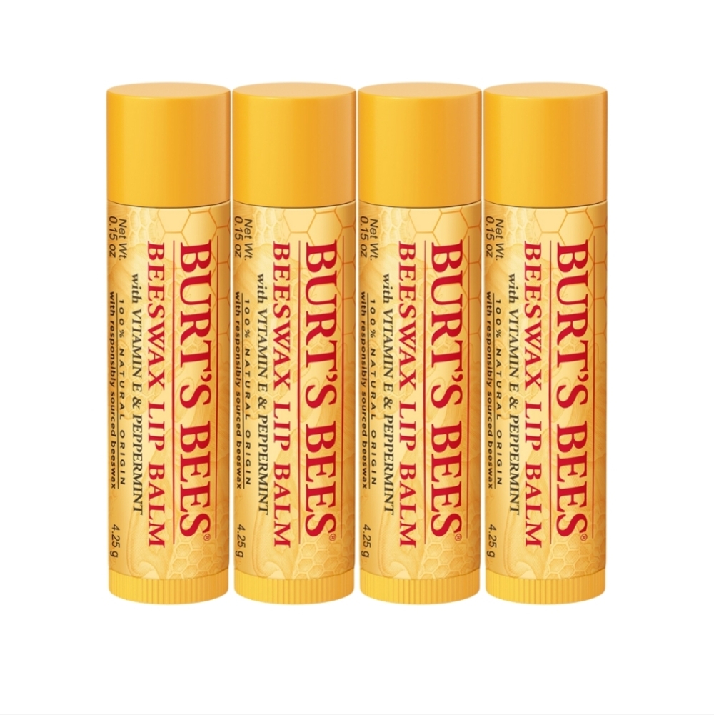 Burt's Bees Beeswax Lip Balm 4-Pack 🆕